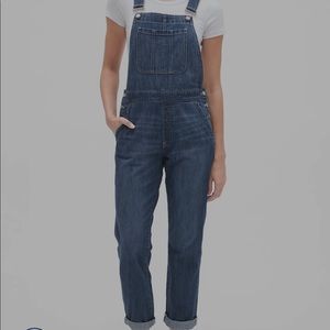 Gap relaxed denim overalls